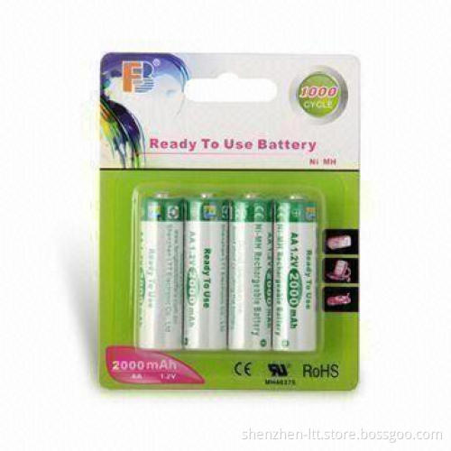 Rechargeable NiMH Batteries with Long Service Lifespan and Low Self-discharge